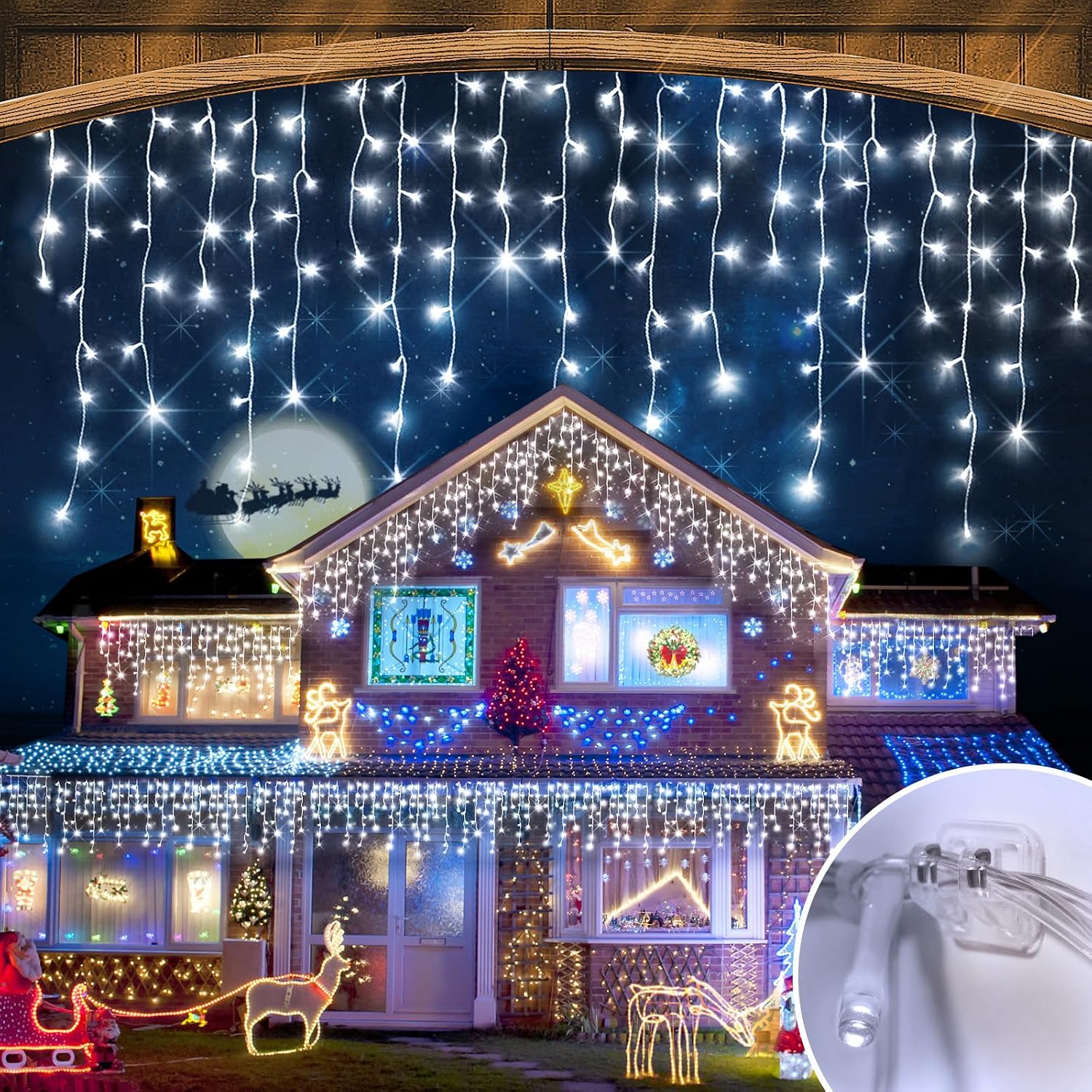 Outdoor Lighting Waterproof - Уличные рождественские гирлянды, 164 фута, 1512