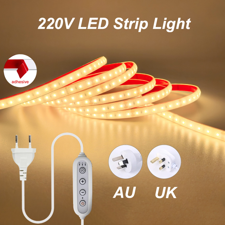 Outdoor Lighting Uk - Светодиодная лента AC 220 В, водонепроницаемая,
