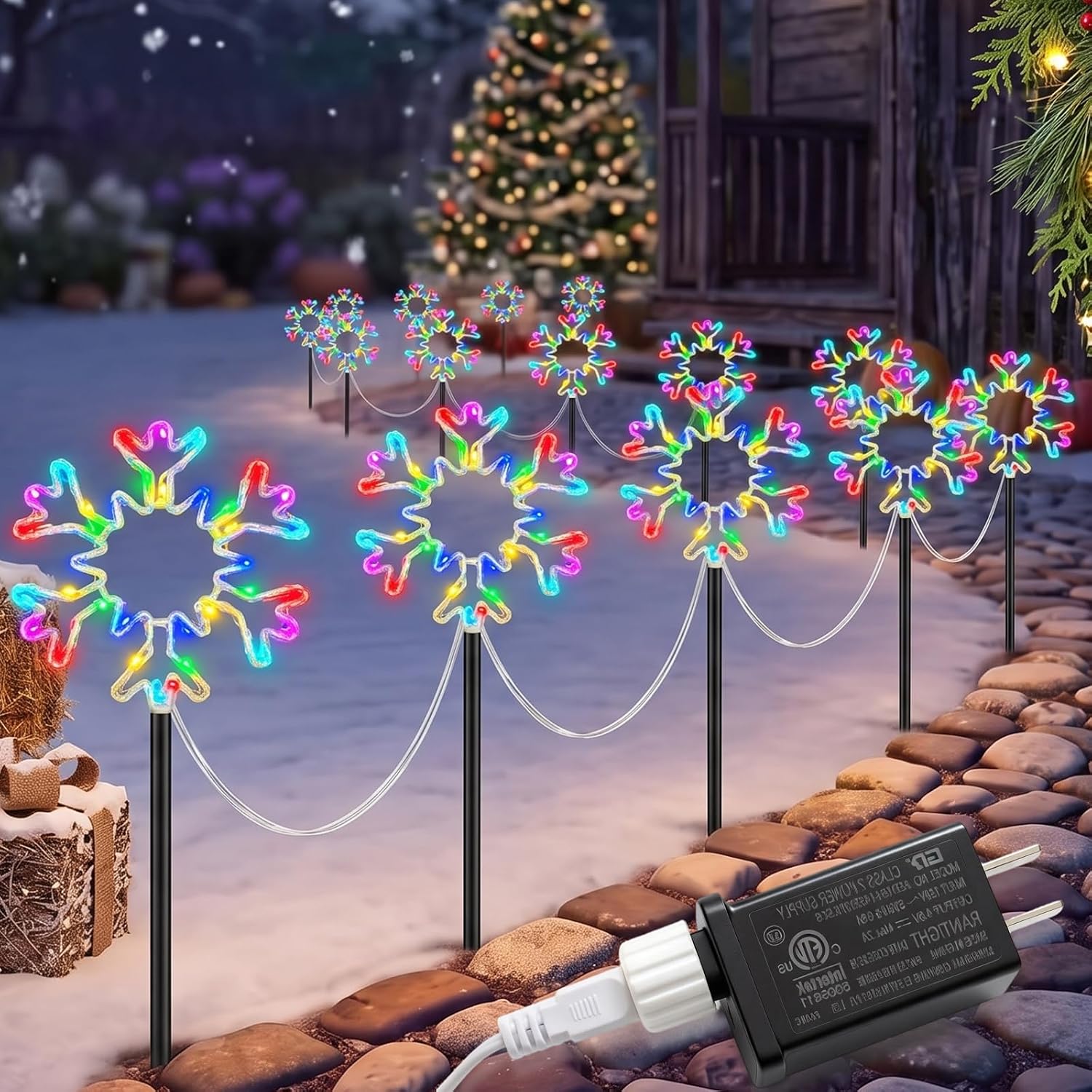Outdoor Lighting Pathway - Набор уличных светильников в виде снежинок