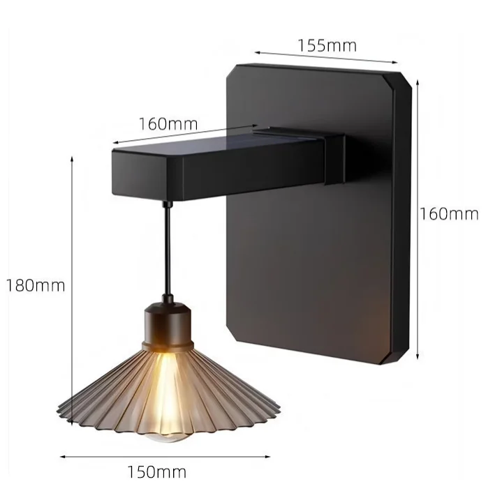 Outdoor Lighting Waterproof - Солнечный уличный настенный светильник в ретро-стиле