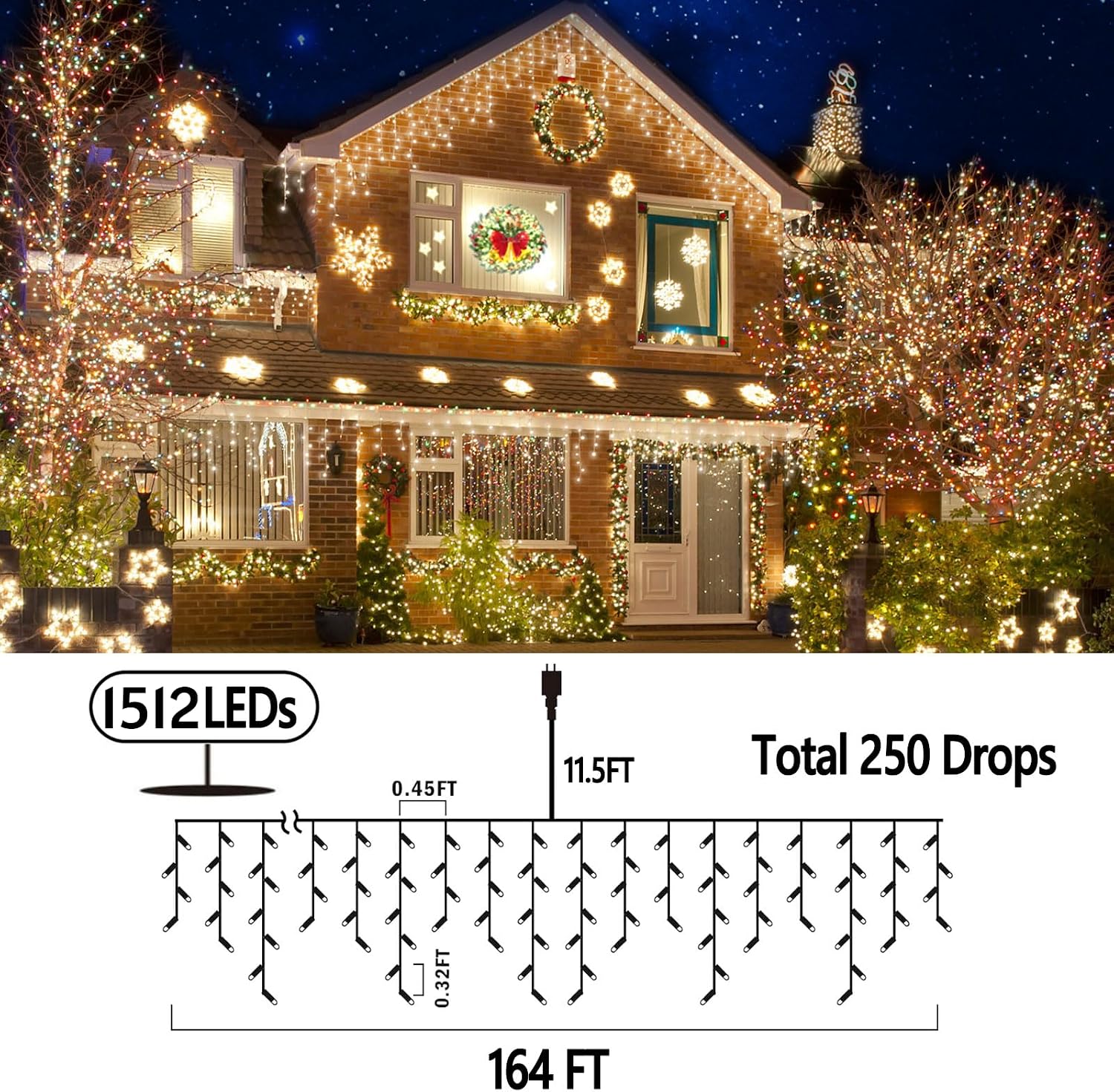 Уличные рождественские гирлянд – обзор и цена Outdoor Lighting Waterproof