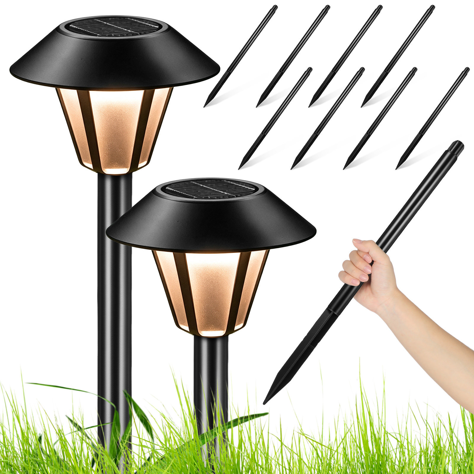 8 комплектов пластиковых колыш – обзор и цена Outdoor Lighting Pathway